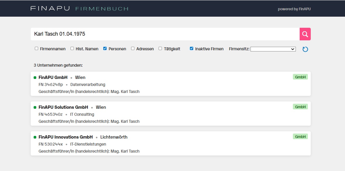 firmenbuch personensuche